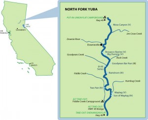 North Fork Yuba River Mile-By-Mile Map